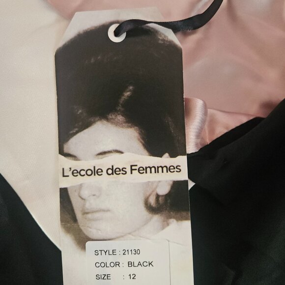 L'Ecole des Femmes Secretaire Silk Crepe Dress - Picture 4 of 5